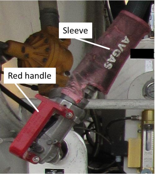 Figure 8. Manchon rouge d’identification de tuyau (Source : BST)